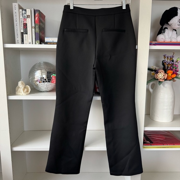 GOOD AMERICAN Scuba Cropped Straight Trousers Black001 - Picture 6 of 9